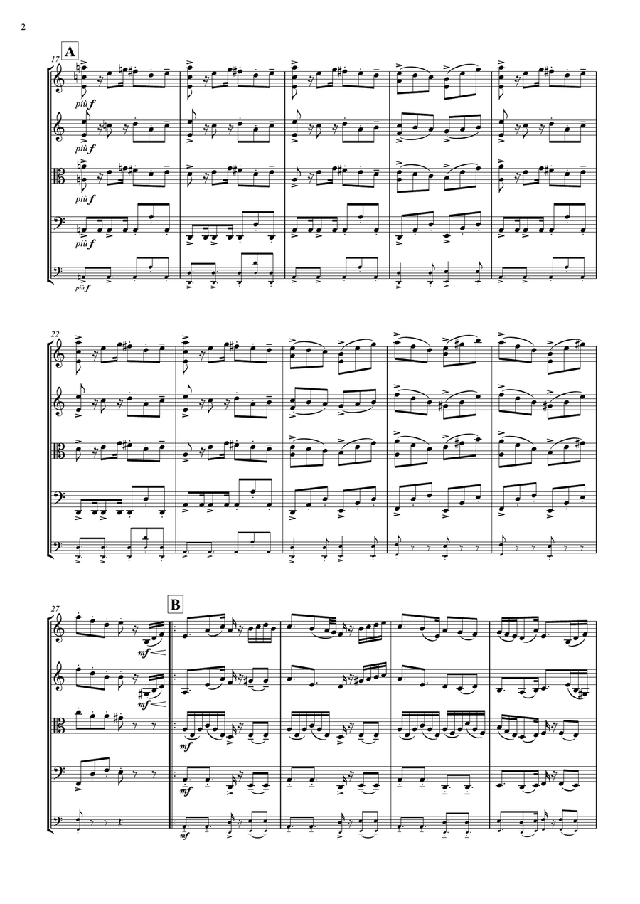 Spear of Justice (from Undertale) String Quartet scores gallery preview page 2