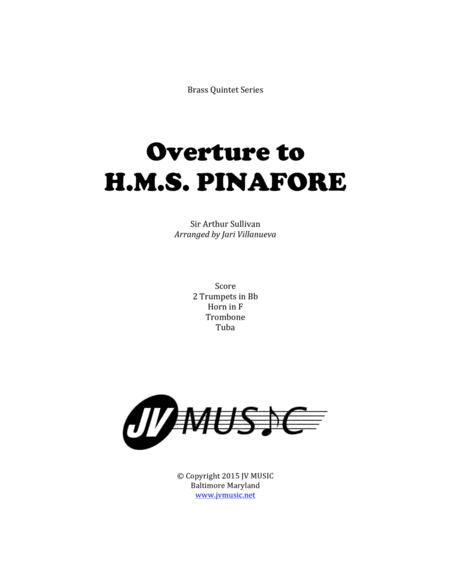 Overture to H.M.S. Pinafore for Brass Quintet image number null