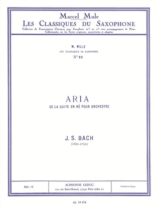 Book cover for Aria - Classiques No. 19