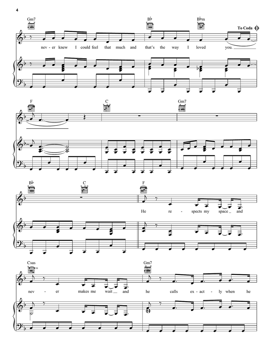 The Way I Loved You The Way I Loved You Piano, Vocal, Guitar scores gallery preview page 4
