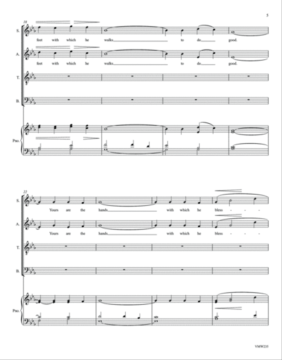 Christ Has No Body But Yours 4-Part scores gallery preview page 6