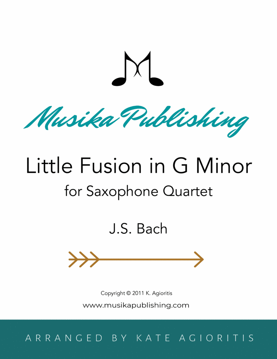 Little Fusion in G Minor - For Saxophone Quartet Saxophone Quartet scores gallery preview page 1