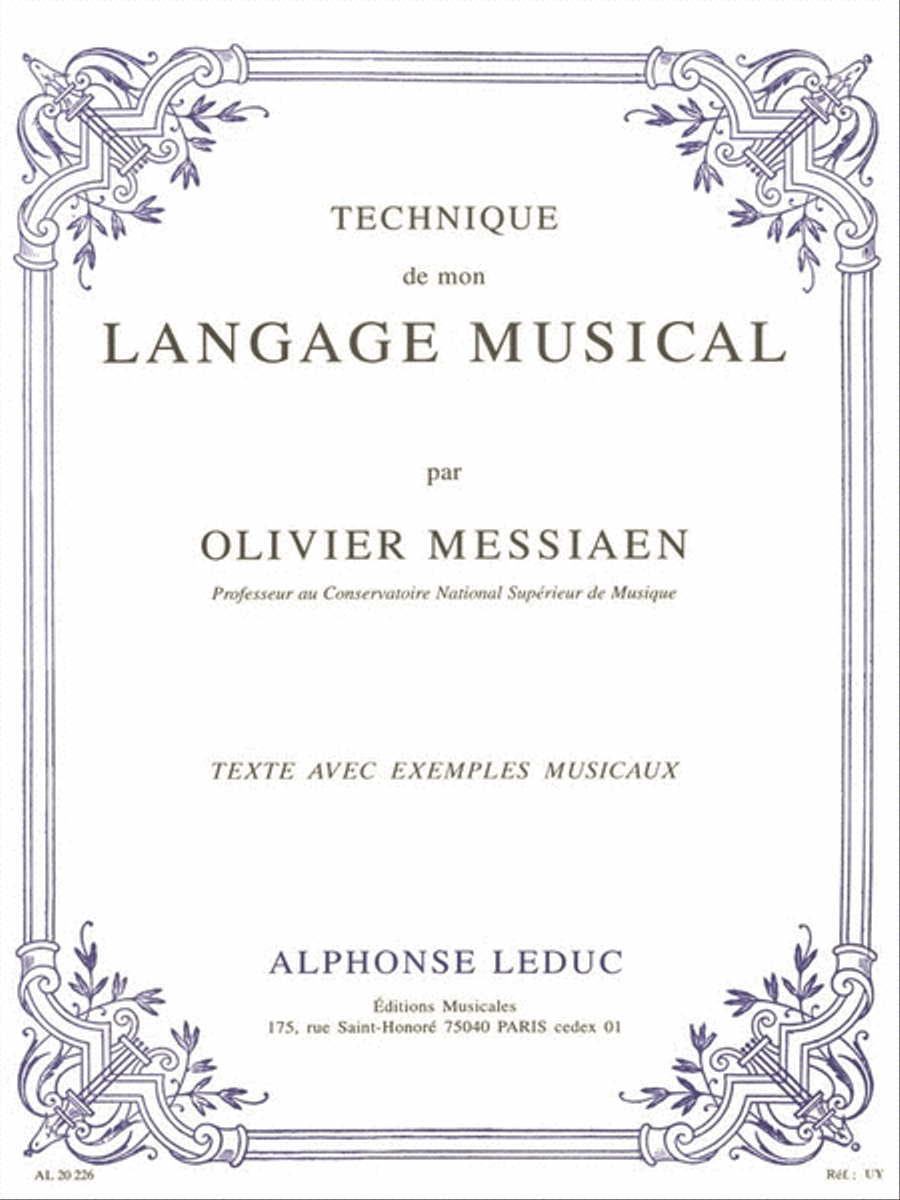 Technique de Mon Langage Musical - Version Francais Collection / Songbook scores gallery preview page 1