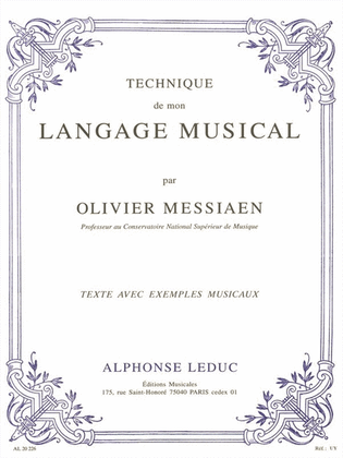 Book cover for Technique de Mon Langage Musical - Version Francais