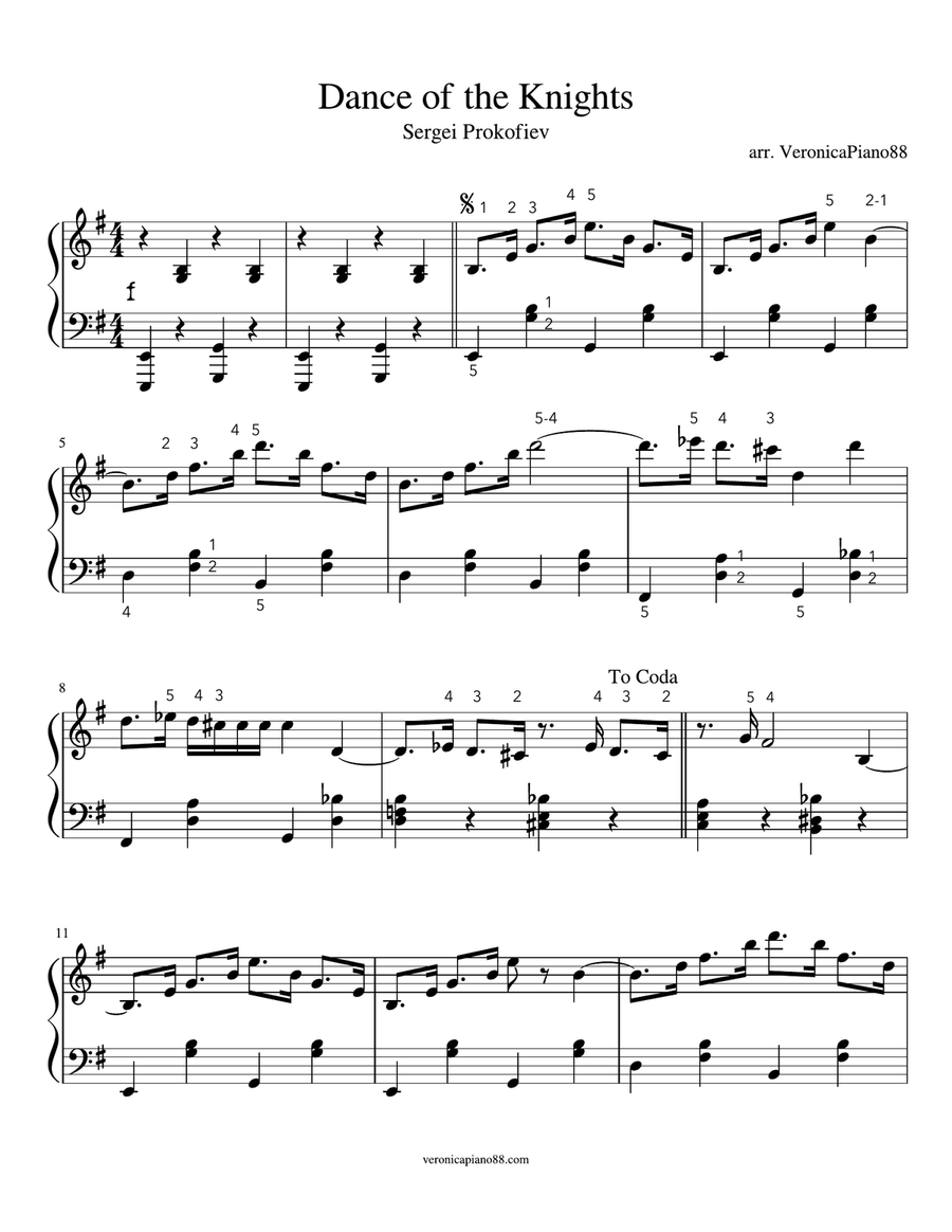 Dance Of The Knights Piano Solo scores gallery preview page 2