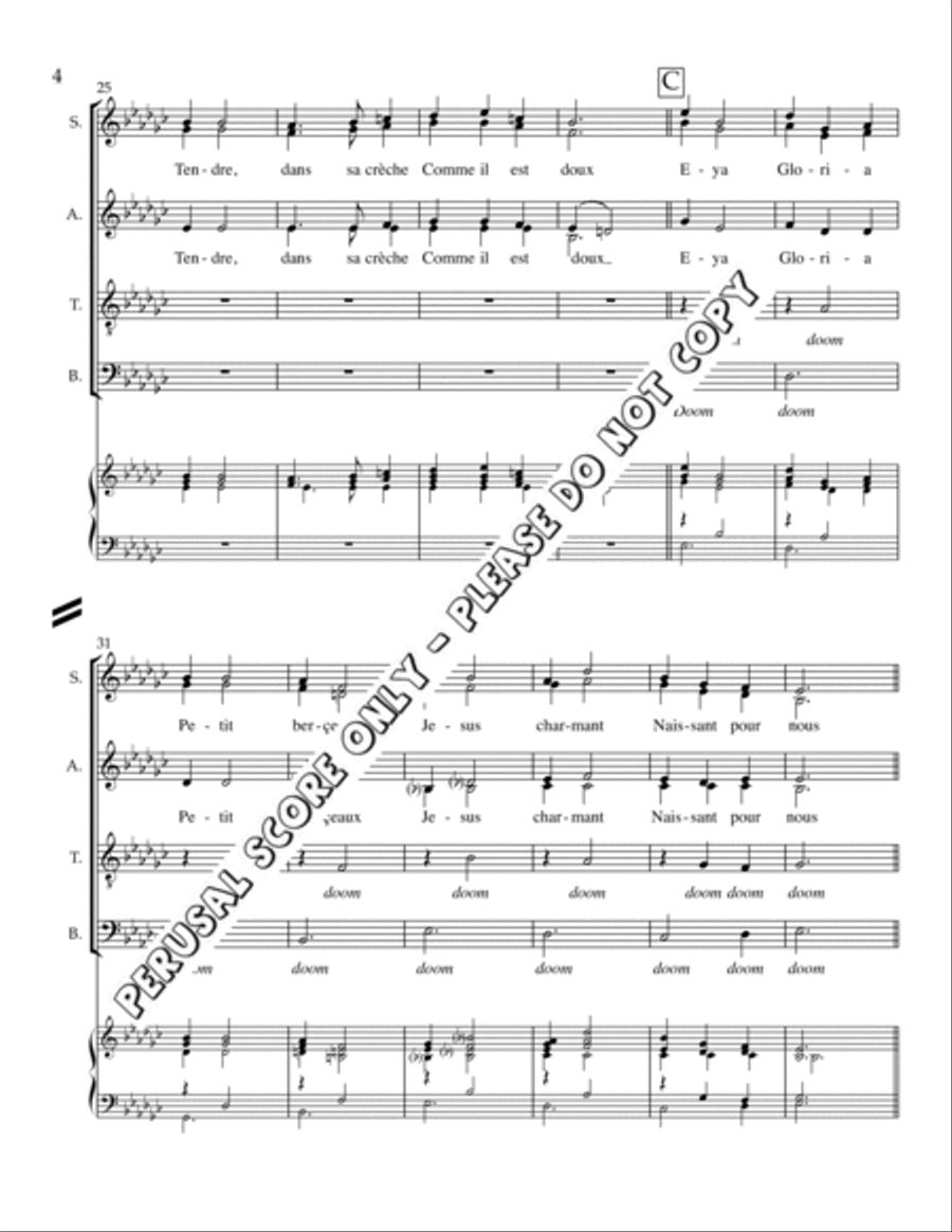 Stairwell Carol 4-Part scores gallery preview page 4