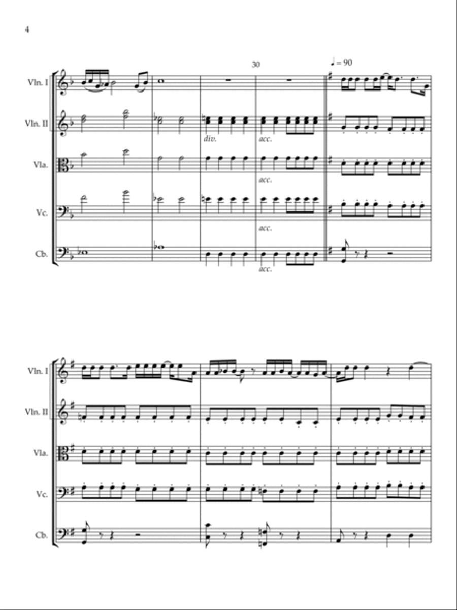 Scenes From An Italian Restaurant String Orchestra scores gallery preview page 4