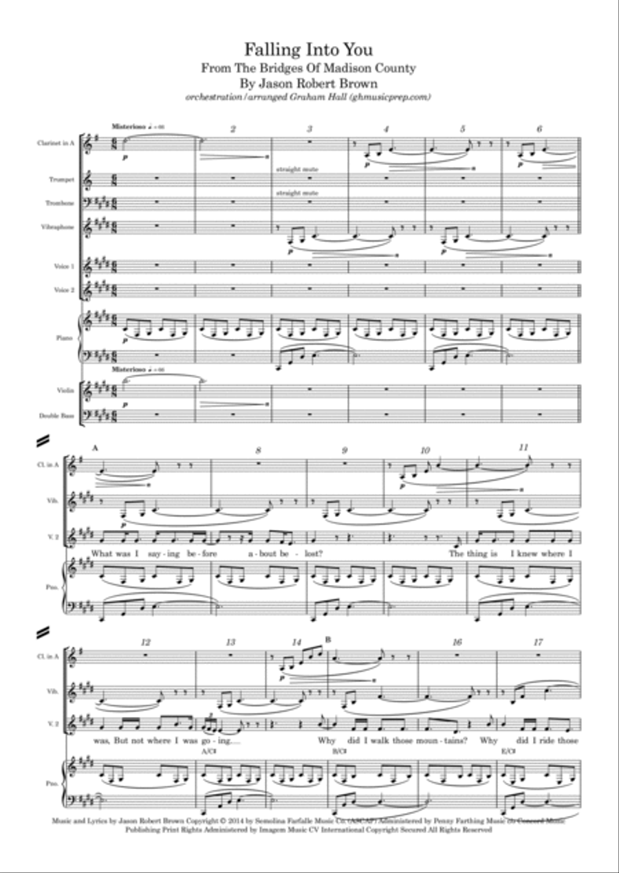 Falling Into You Falling Into You Large Ensemble scores gallery preview page 2