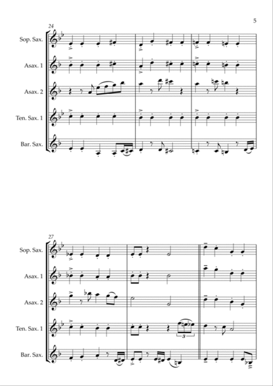 Nature Boy Woodwind Quartet scores gallery preview page 5