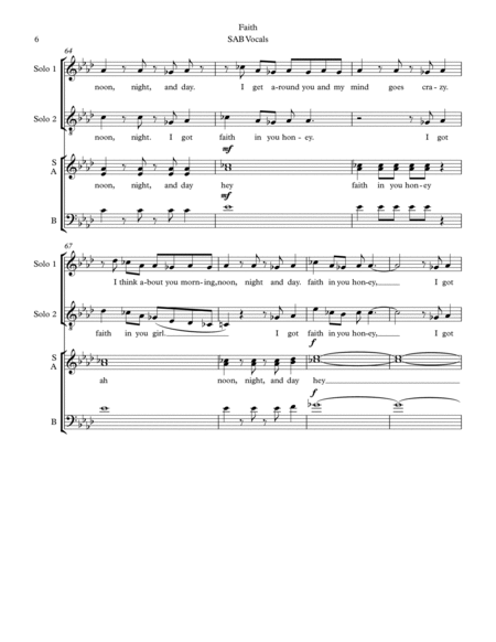 Faith by Stevie Wonder Voice - Digital Sheet Music