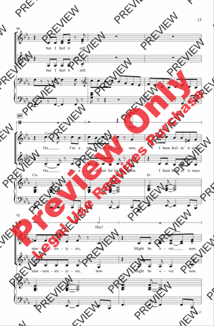 Feel It Still Women's Choir scores gallery preview page 13