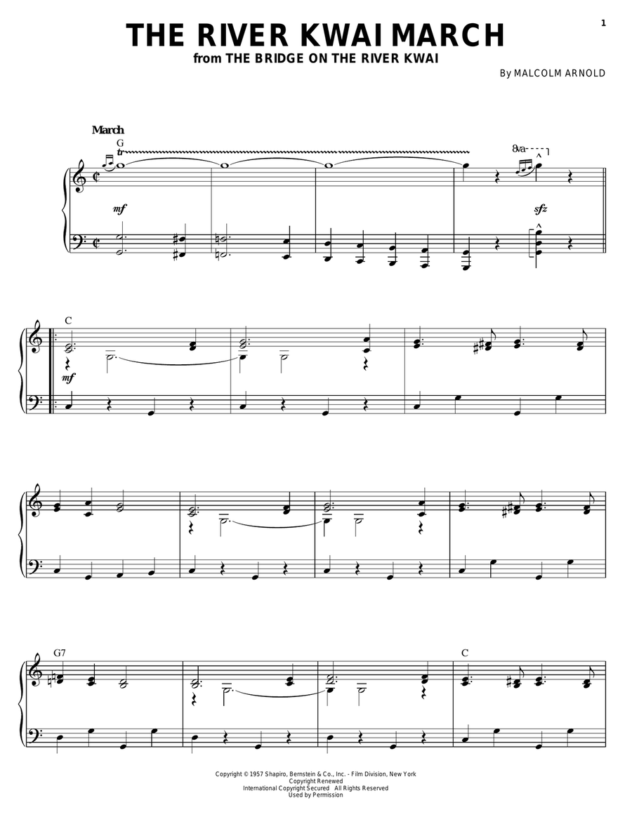 The River Kwai March Acoustic Guitar scores gallery preview page 1
