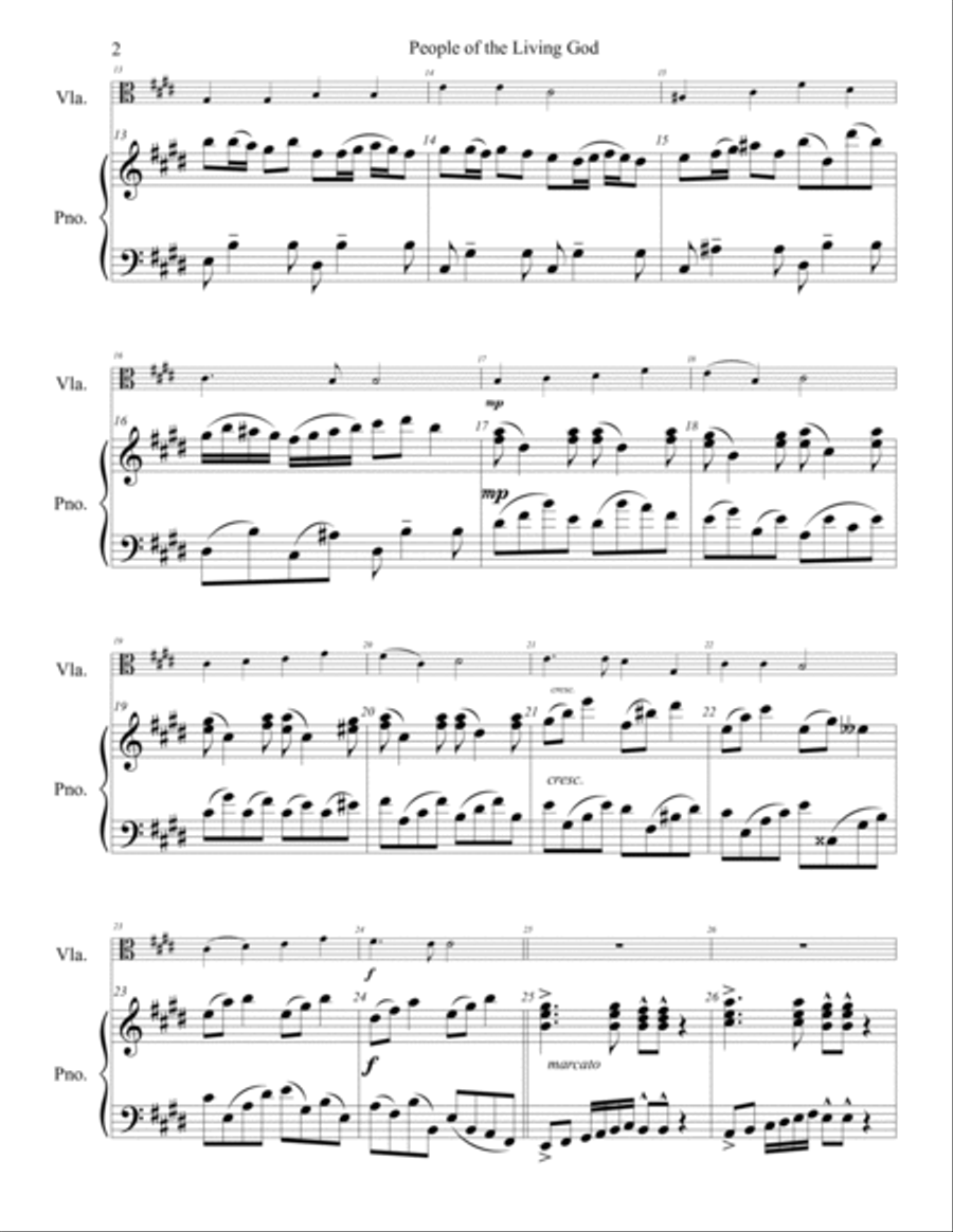 People of the Living God for Viola Viola scores gallery preview page 3