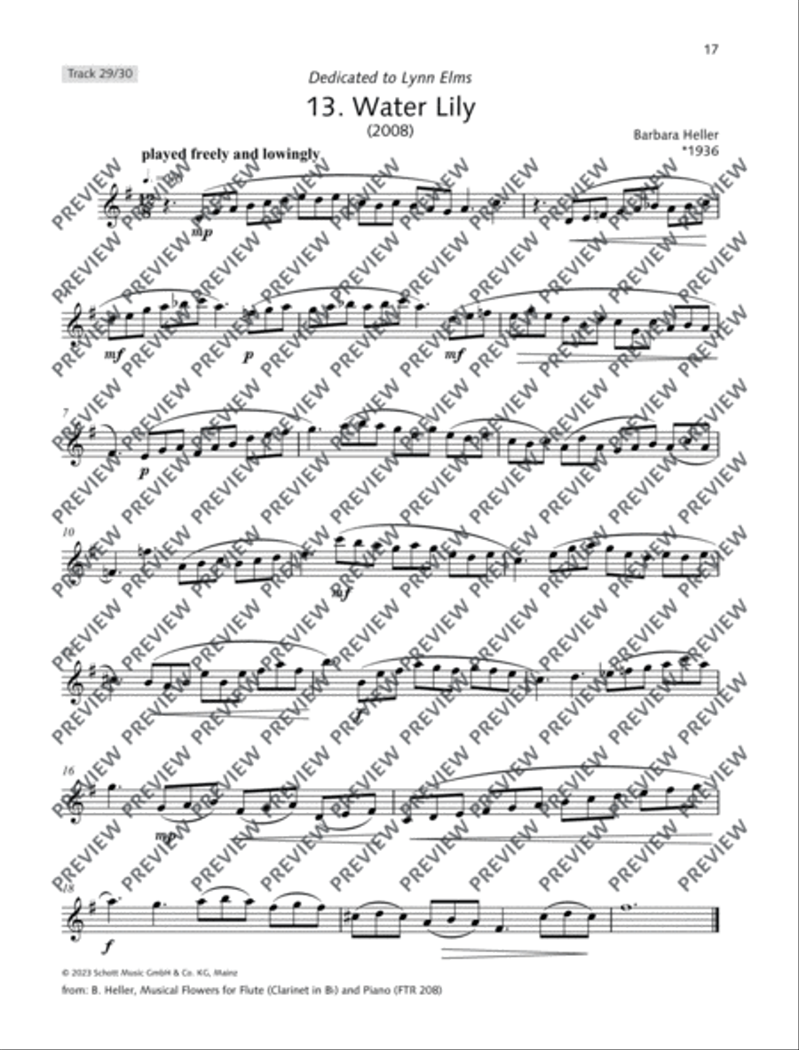 Water Lily Soprano Recorder scores gallery preview page 4