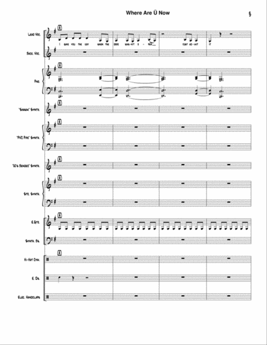 Where Are U Now Small Ensemble scores gallery preview page 3