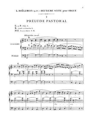 Boëllmann: Second Suite, Op. 27 (Urtext)