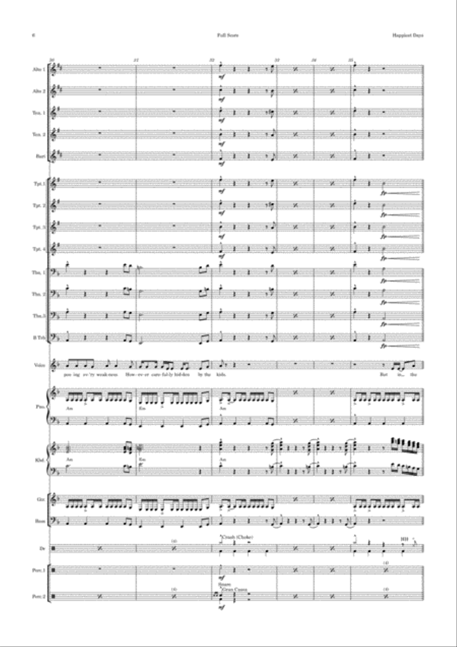 The Happiest Days Of Our Lives Jazz Ensemble scores gallery preview page 6