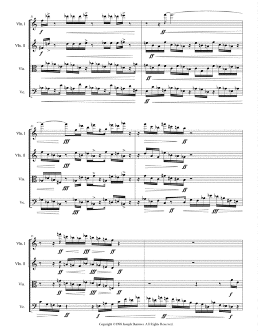 Scherzo for String Quartet by Joseph Burrows String Quartet scores gallery preview page 6