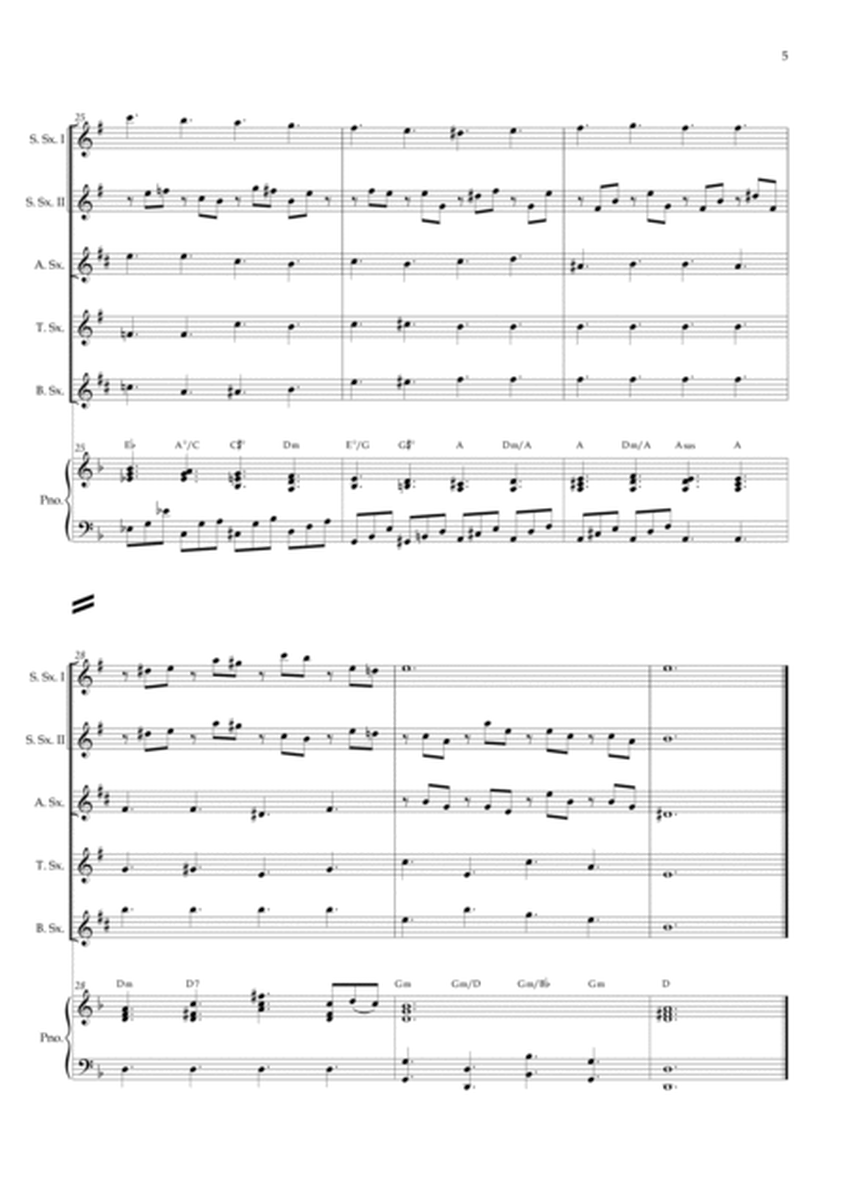 Lacrimosa (Saxophone Quintet) Piano and chords image number null