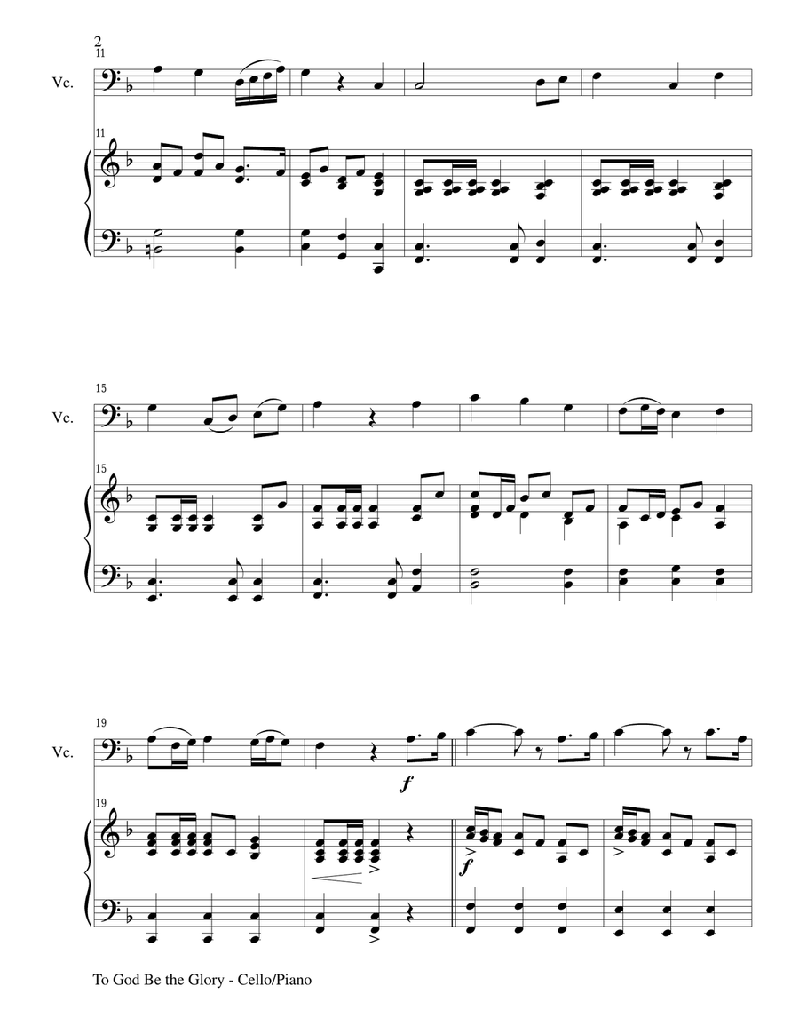 MAJESTIC HYMNS, SET I (Duets for Cello & Piano) MAJESTIC HYMNS, SET I (Duets for Cello & Piano) Piano scores gallery preview page 4