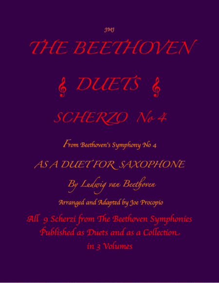 The Beethoven Duets For Saxophone Volume 2 Scherzi 4, 5 and 6 image number null