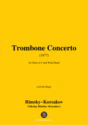 Book cover for Rimsky-Korsakov-Trombone Concerto(1877),for Horn in F and Wind Band