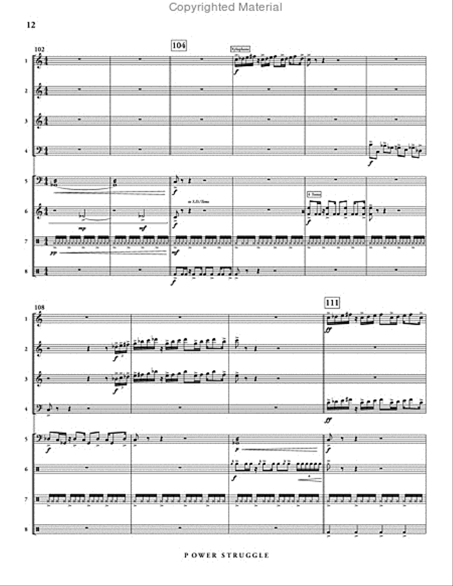 Power Struggle Percussion Ensemble scores gallery preview page 13