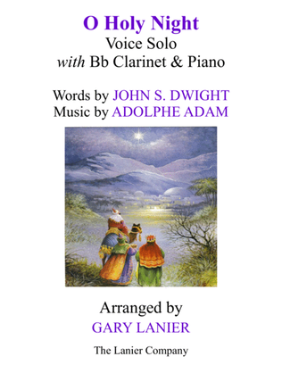 Book cover for O HOLY NIGHT (Voice Solo with Bb Clarinet & Piano - Score & Parts included)