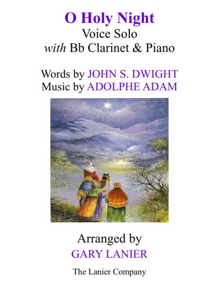 O HOLY NIGHT (Voice Solo with Bb Clarinet & Piano - Score & Parts included) image number null