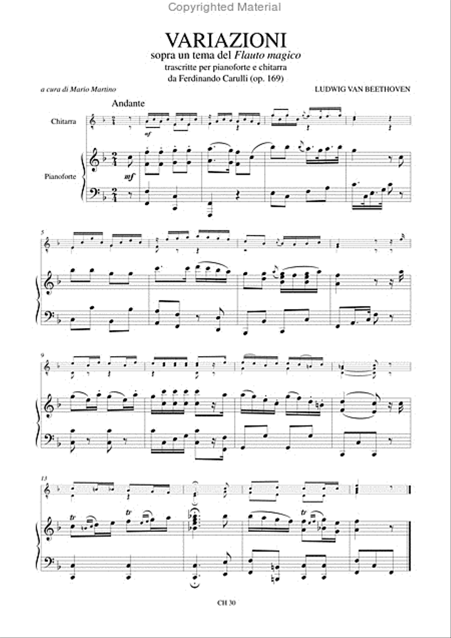 Variations on a theme from Mozart’s 