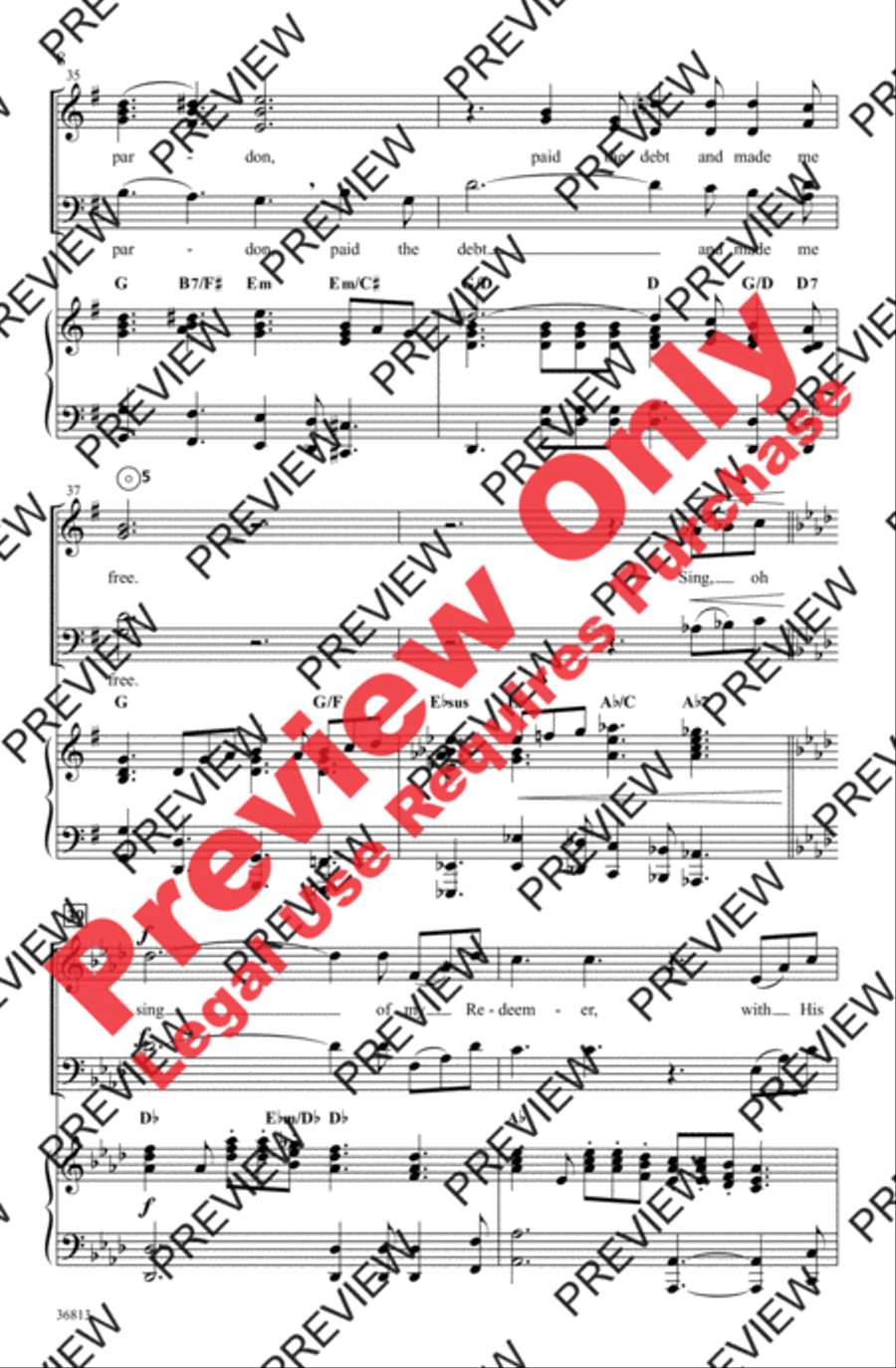 I Will Sing of My Redeemer 4-Part scores gallery preview page 8