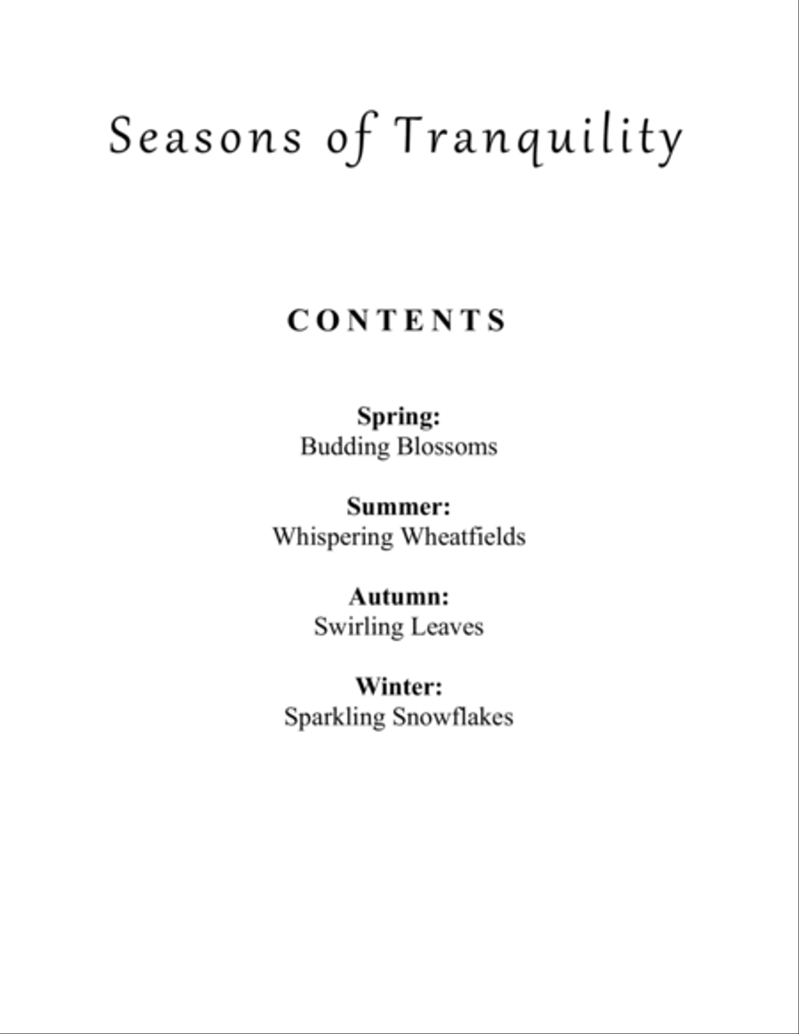 Seasons of Tranquility (A Collection of Four Piano Solos) Piano Method scores gallery preview page 5