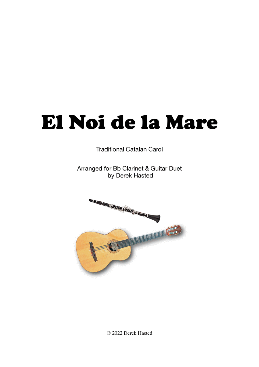 El Noi de la Mare - Bb Clarinet and Guitar B-Flat Clarinet scores gallery preview page 1