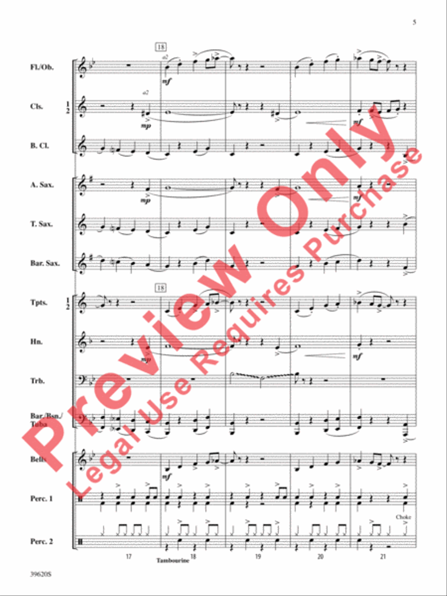 Trombones for President! Trombones for President! Concert Band scores gallery preview page 6