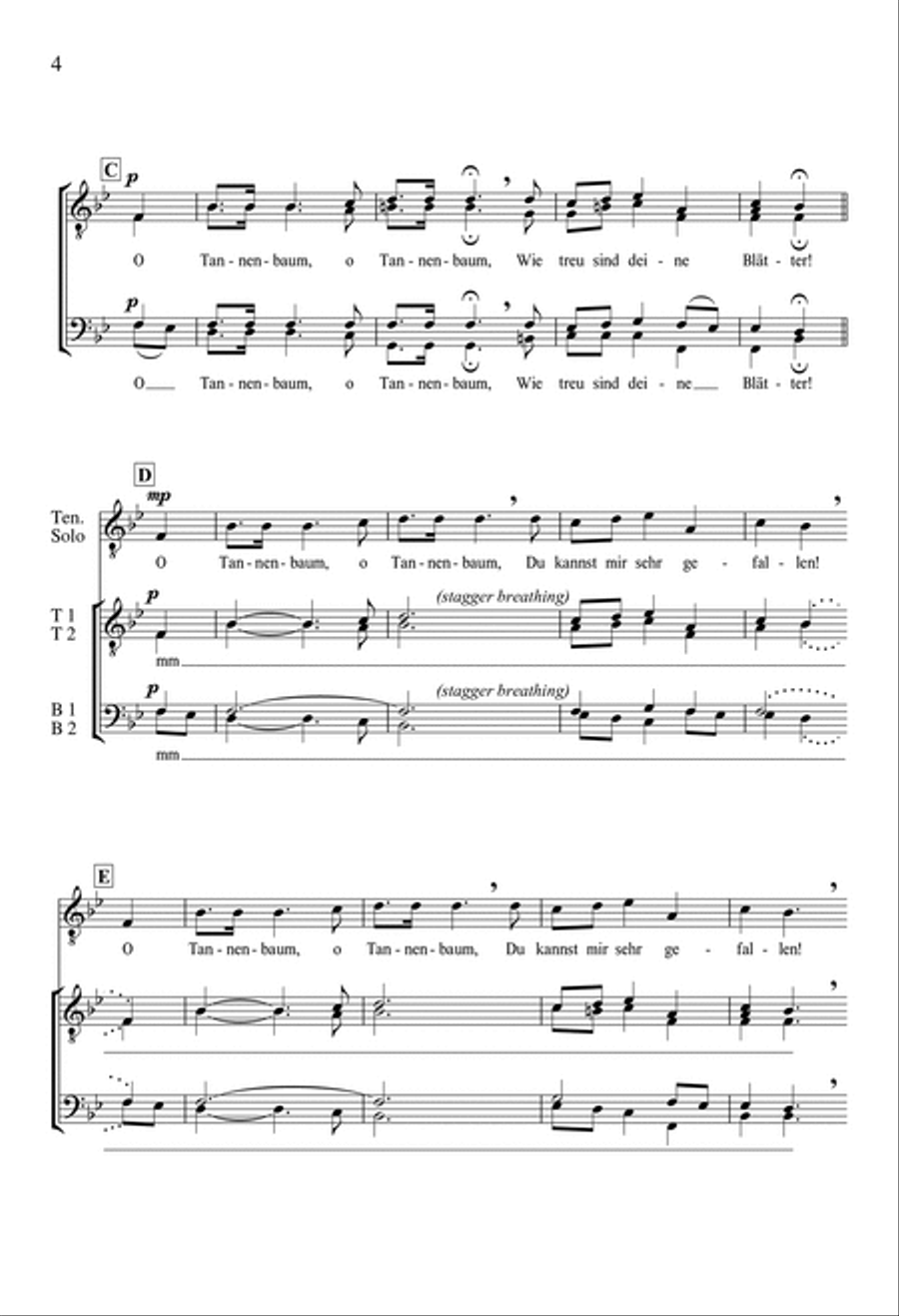 O Tannenbaum TTBB scores gallery preview page 3