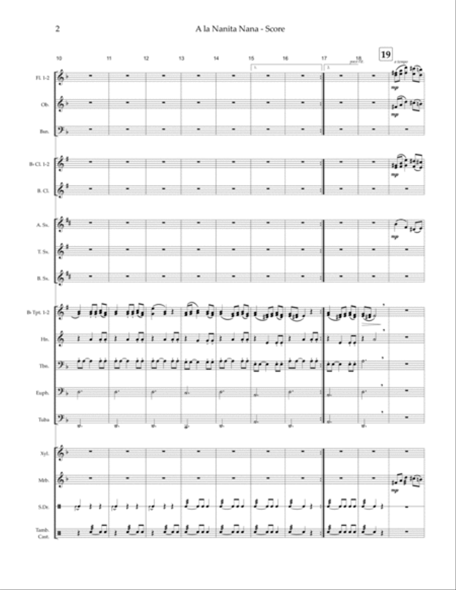 A la Nanita Nana — concert band image number null
