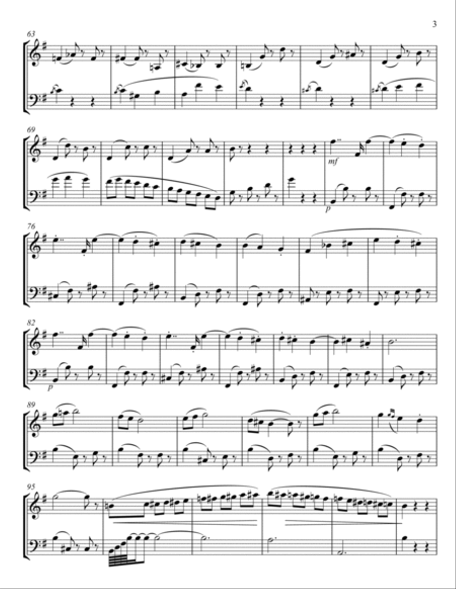 Juliet's Waltz Aria for violin & cello duet String Duet scores gallery preview page 3