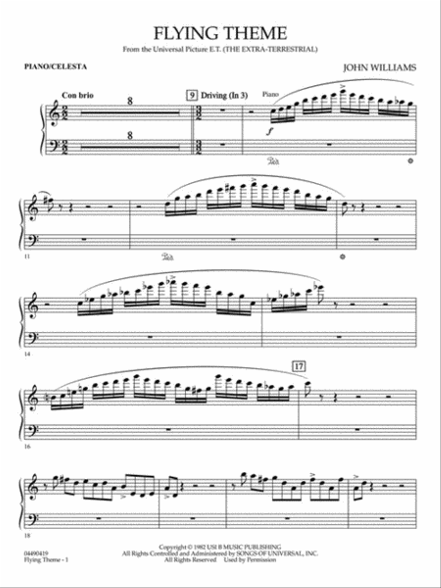 Flying Theme (from E.T.: The Extra-Terrestrial) Full Orchestra scores gallery preview page 9
