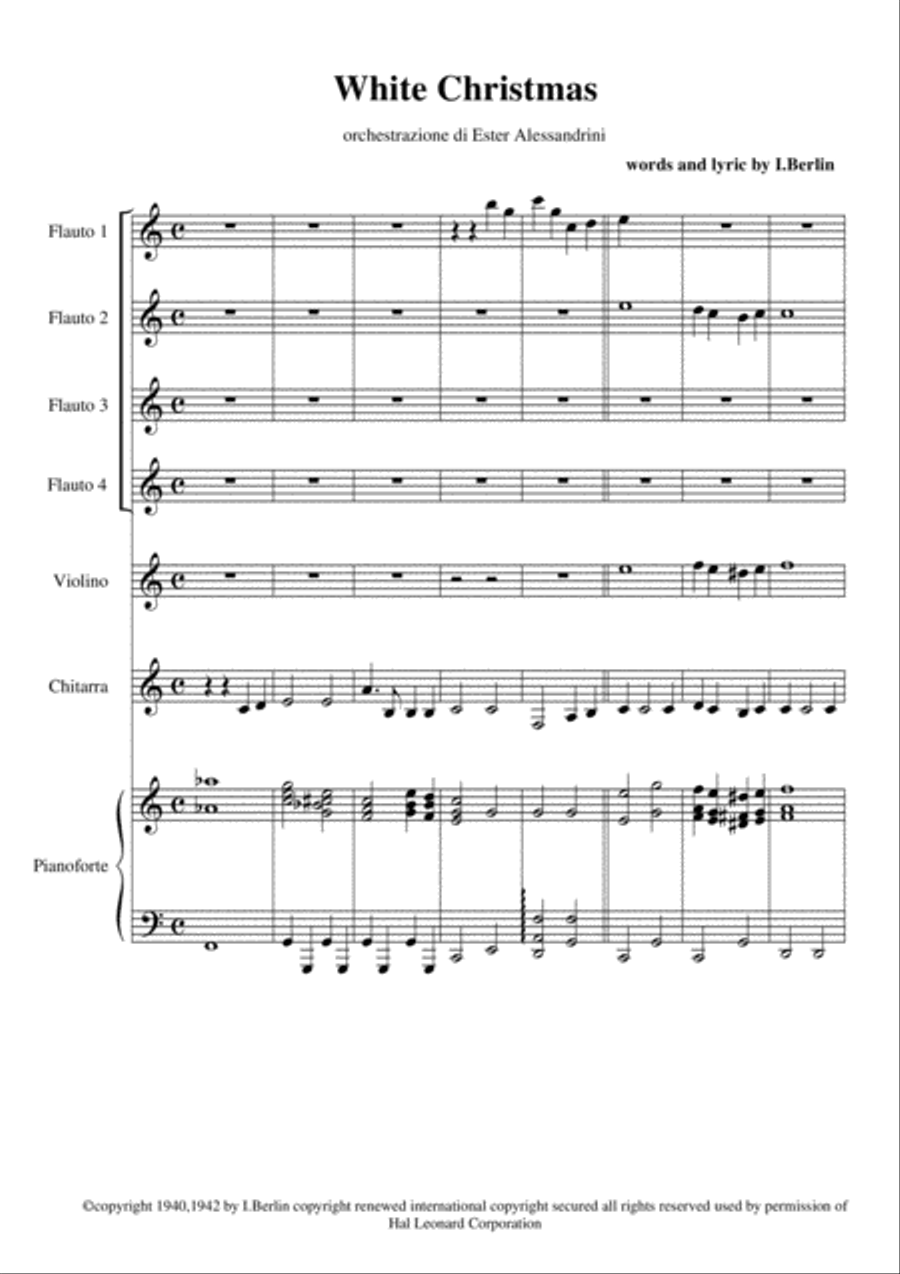 White Christmas White Christmas Small Ensemble scores gallery preview page 1
