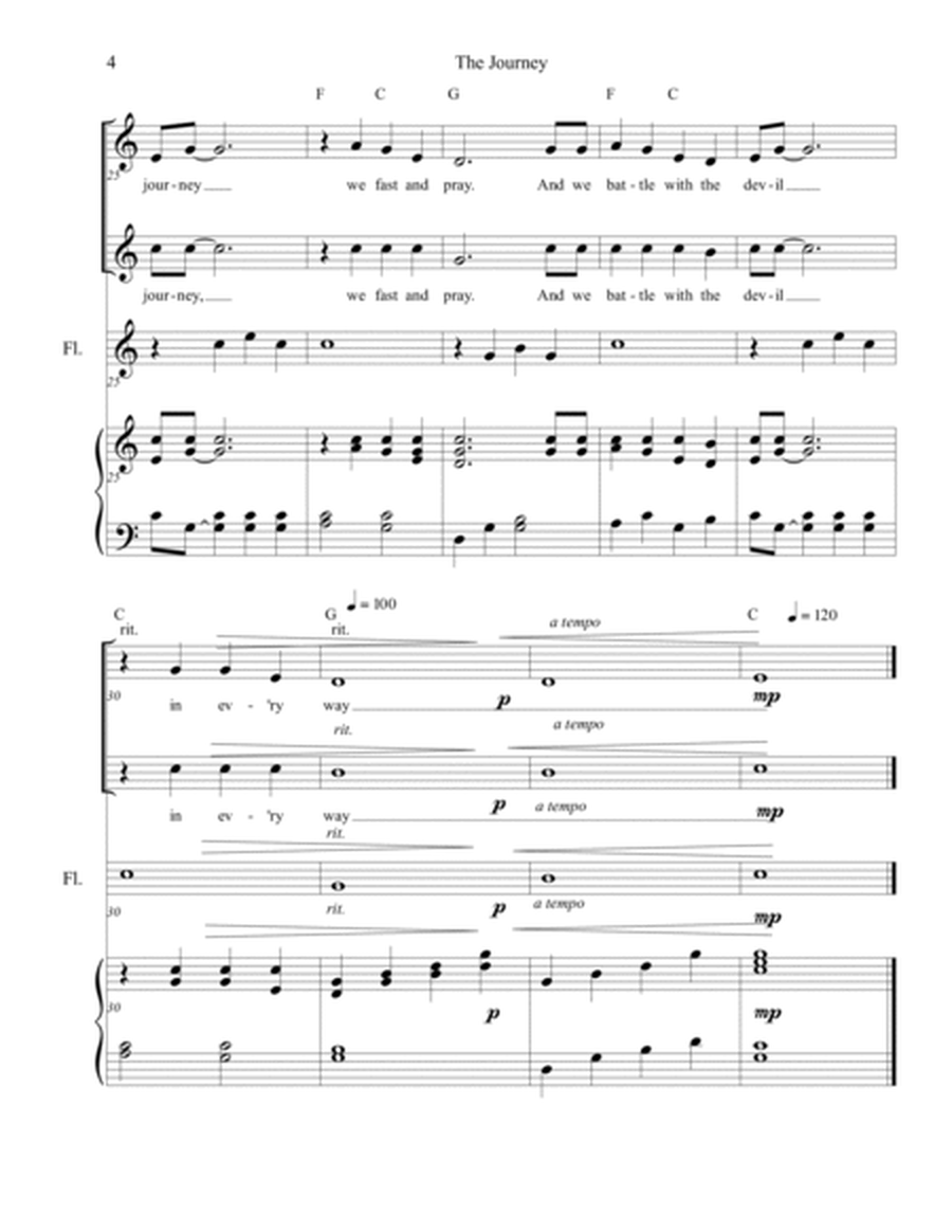 The Journey (Lenten) - duet with accent instruments with parts and piano image number null