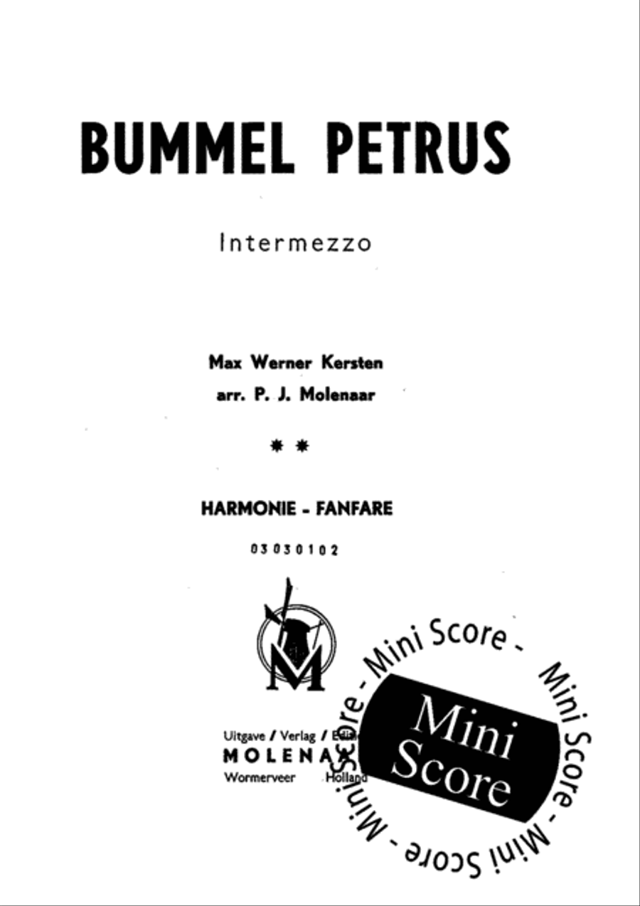 Bummel Petrus Bummel Petrus Fanfare Band scores gallery preview page 3