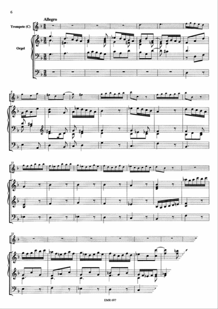 Sonate XI g-moll Piccolo Trumpet scores gallery preview page 5