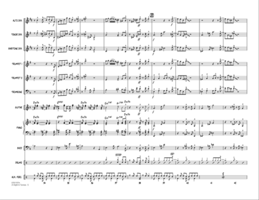 A Night In Tunisia - Full Score Jazz Ensemble scores gallery preview page 5