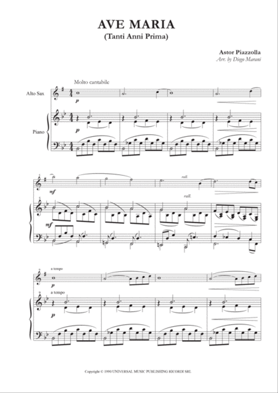 Ave Maria Alto Saxophone scores gallery preview page 3