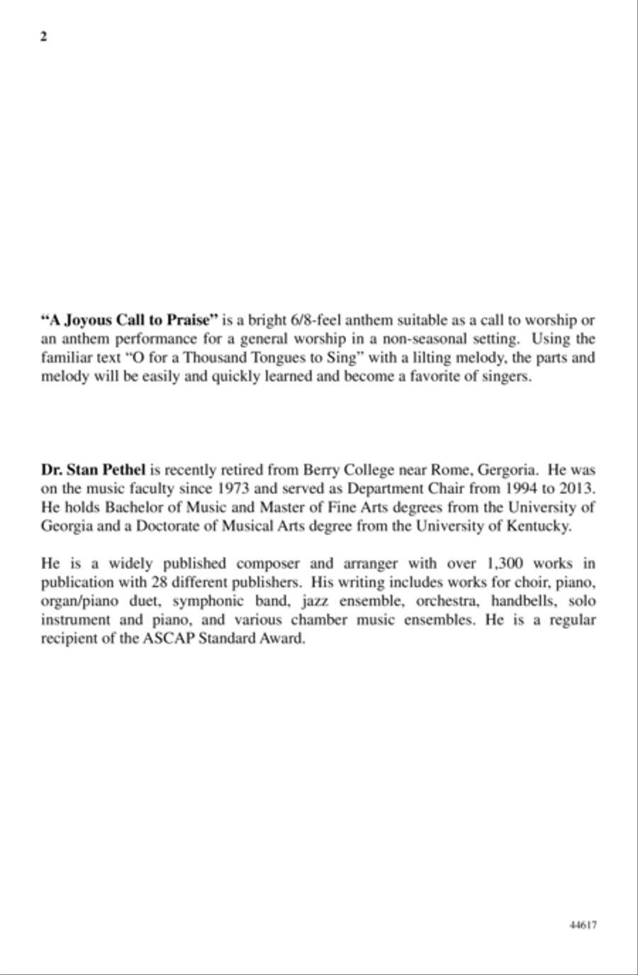A Joyous Call to Praise 3-Part scores gallery preview page 2