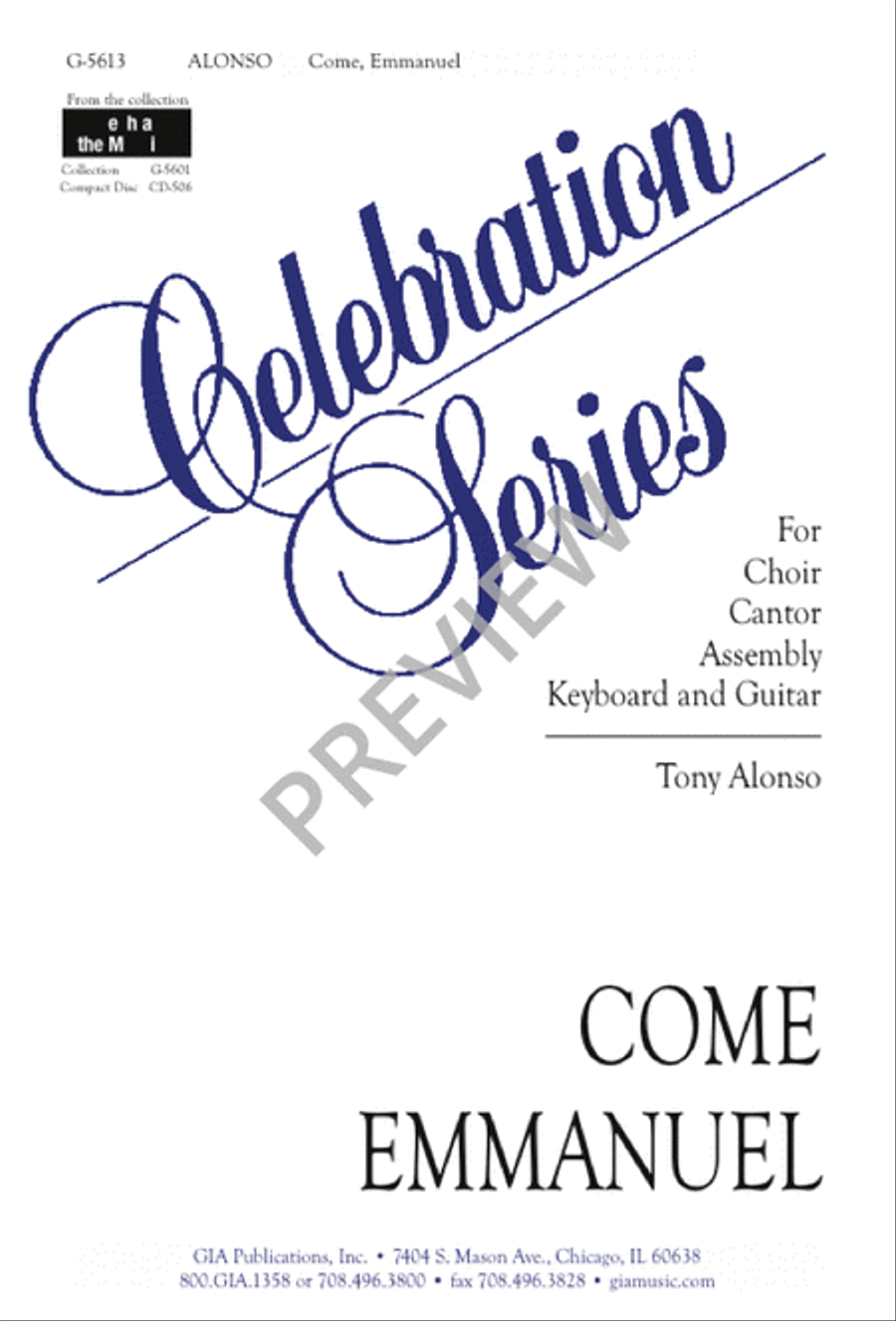 Come, Emmanuel Come, Emmanuel Unison Choir scores gallery preview page 1