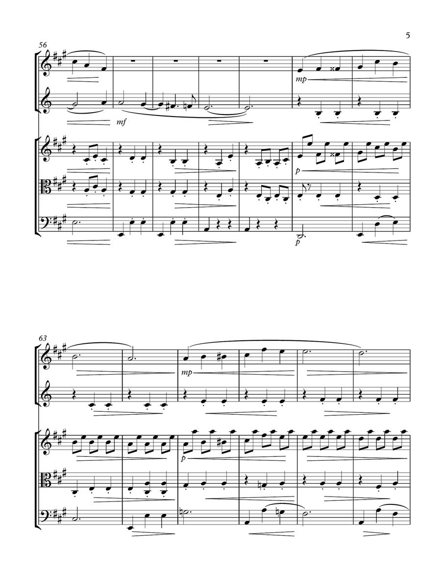 Love's Dream for mixed ensemble Small Ensemble scores gallery preview page 5
