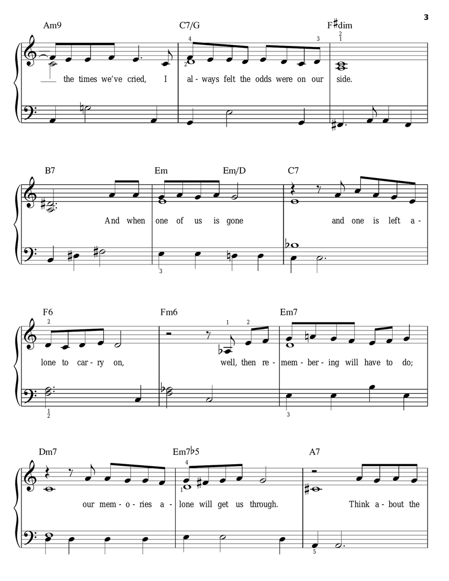 You And Me Against The World Easy Piano scores gallery preview page 3