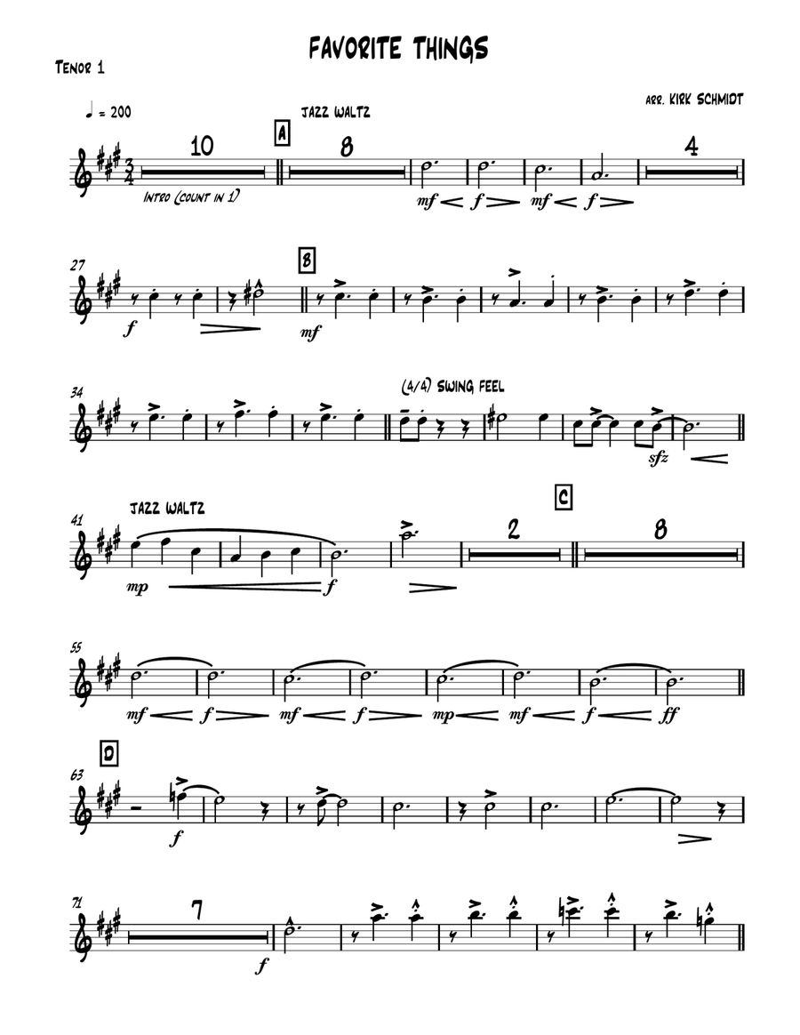 My Favorite Things Jazz Ensemble scores gallery preview page 5