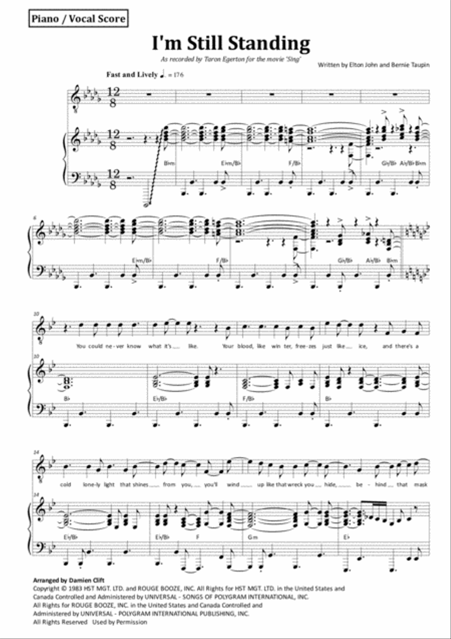 I'm Still Standing Voice scores gallery preview page 1